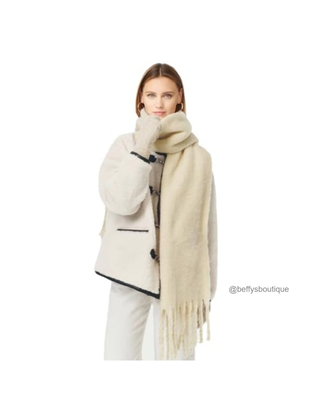 Large Thick Tassel Scarf 100% Acrylic Blanket Shawl Winter Warm
